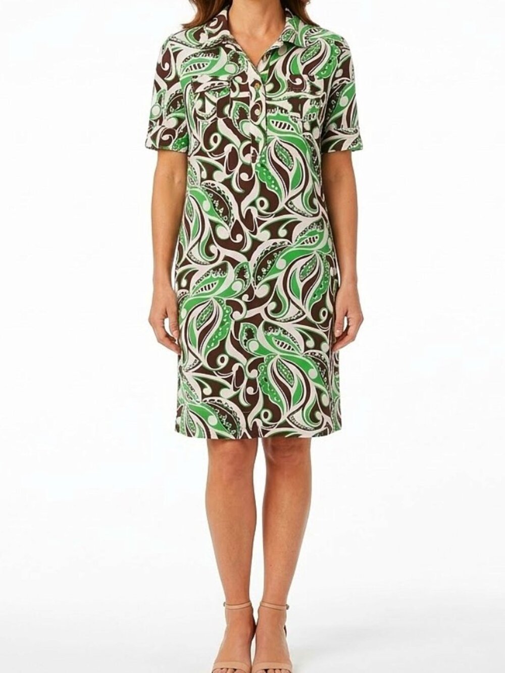 Banana Republic Silk Retro Print Shift Dress- Sz. 2